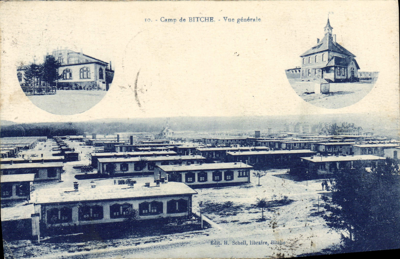 VINTAGE POSTCARD Camp of Bitche View Militaria