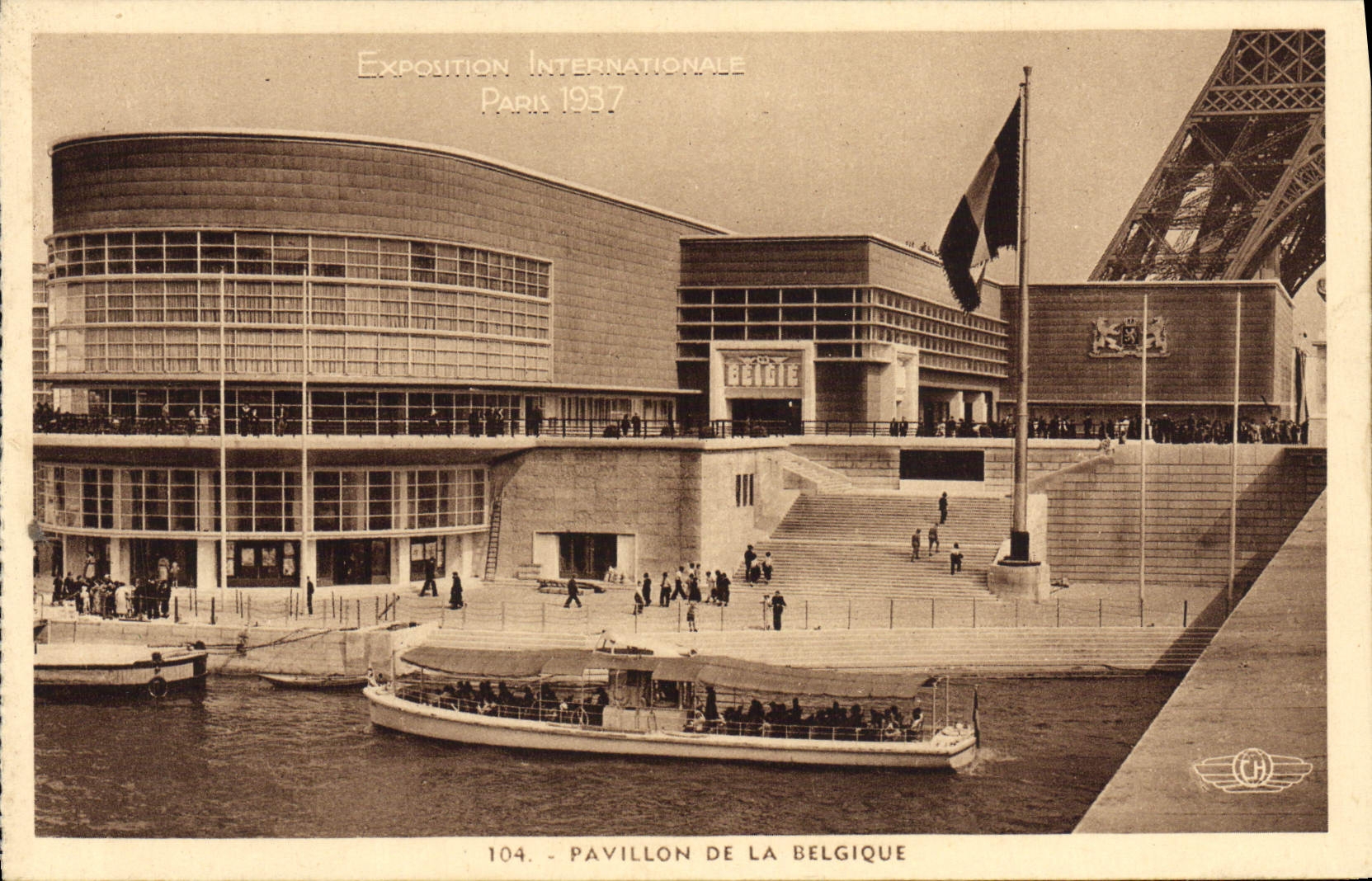 CPA Exposition Internationale Paris 1937 Pavillon De La Belgique Tour Eiffel