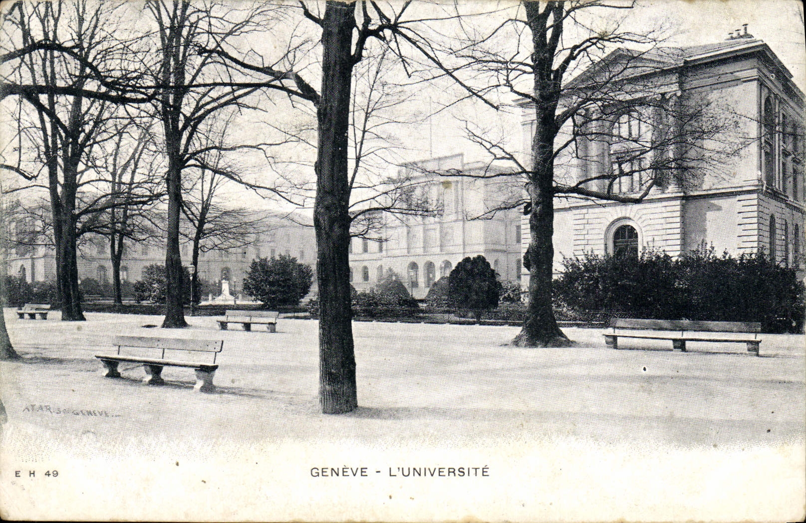 VINTAGE POSTCARD Geneva the University