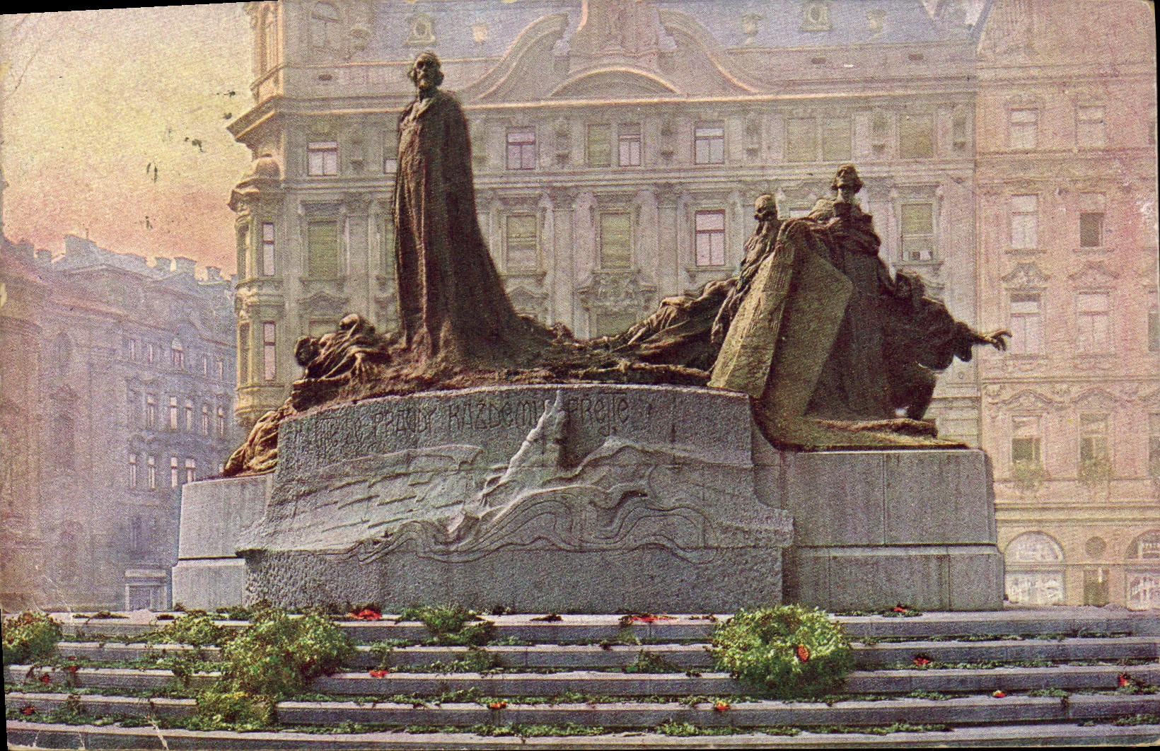 POSTAL Praga Husuv Pomnik de la VENDIMIA