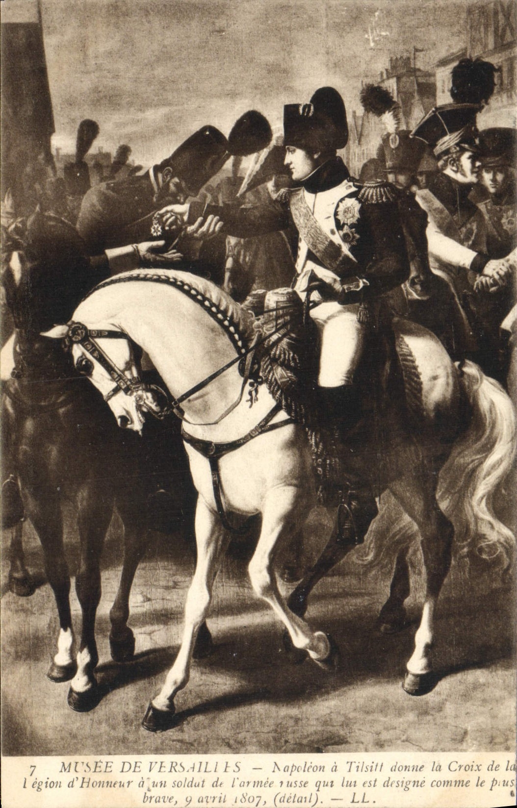 VINTAGE POSTCARD Musee Of Versailles Napoleon has Tilsitt