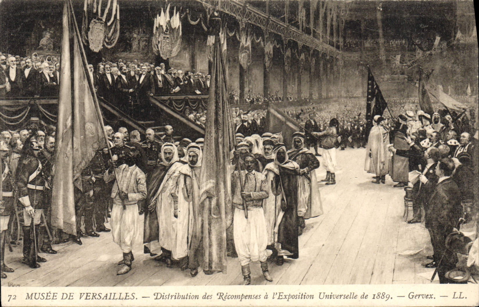 VINTAGE POSTCARD Museum Of Versailles Distribution Of the Rewards to the World Fair of 1889 Gervex