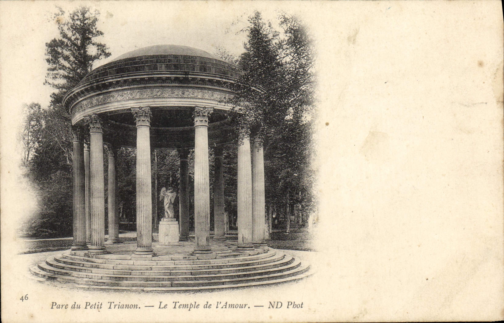 VINTAGE POSTCARD Park Of Small Trianon the Temple De I' Amour Versailles