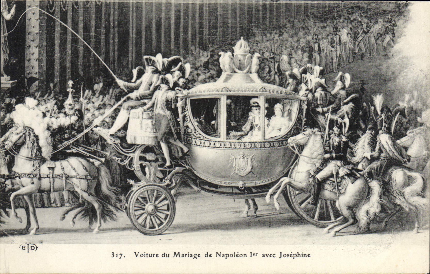 CPA Voiture Du Mariage De Napoleon 1er Avec Josephine