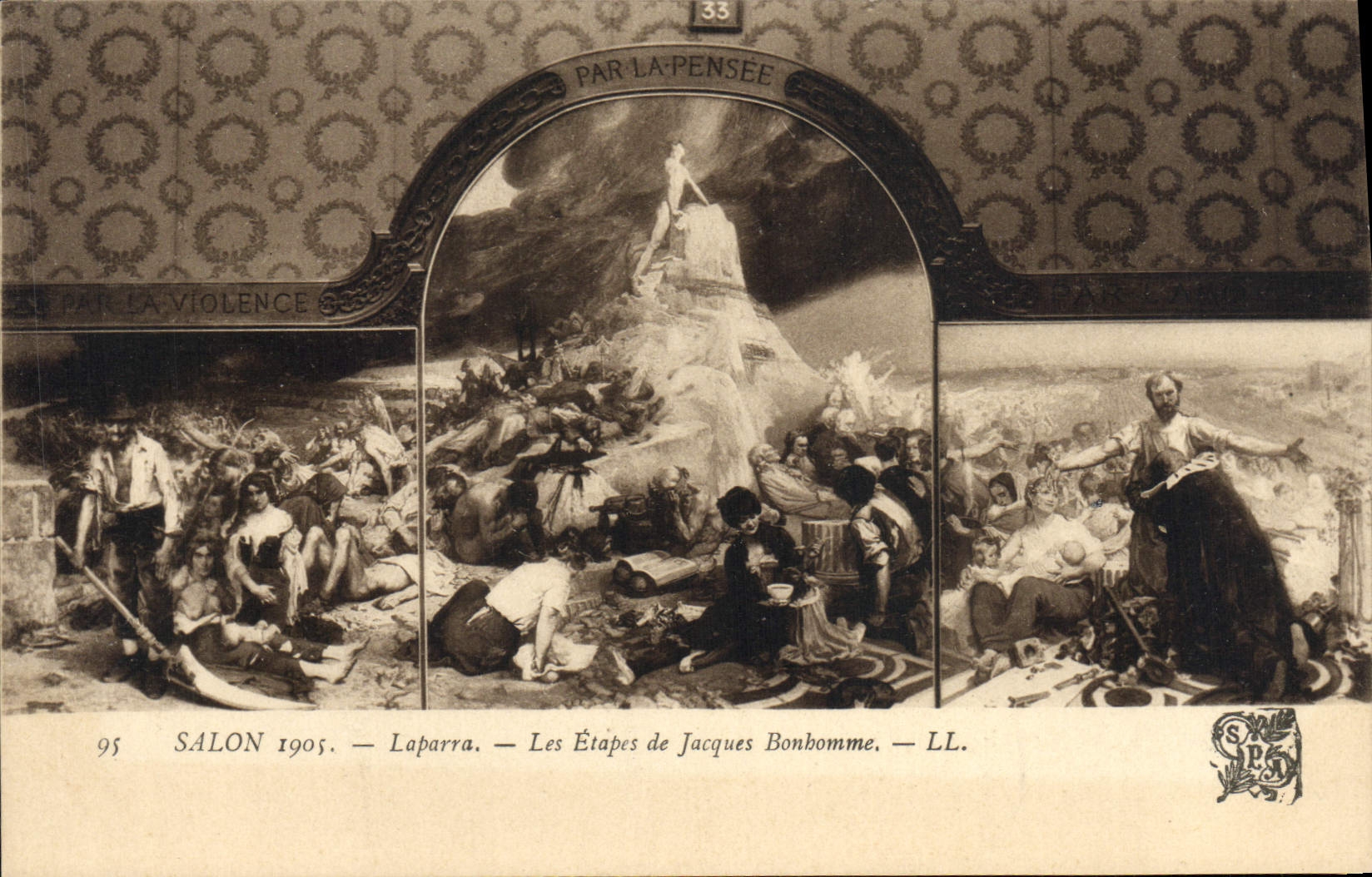 VINTAGE POSTCARD Living room 1905 Laparra Stages Of Jacques Catch