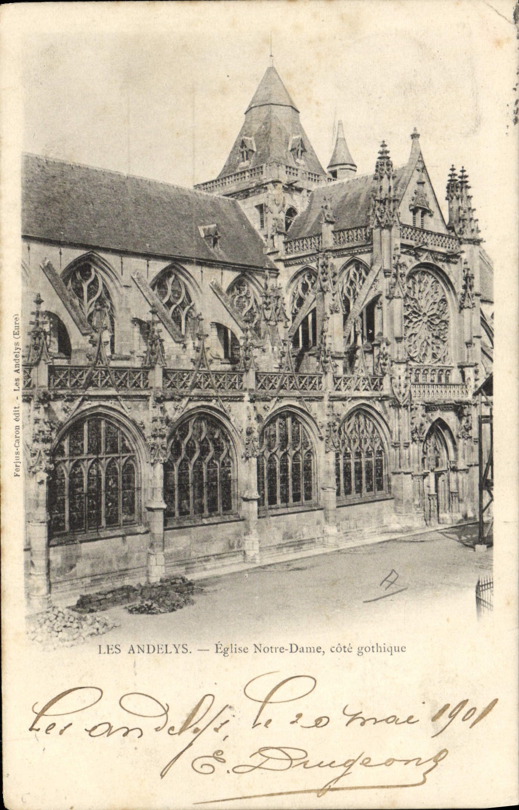 CPA Les Andelys Eglise Notre Dame Cote Gothique