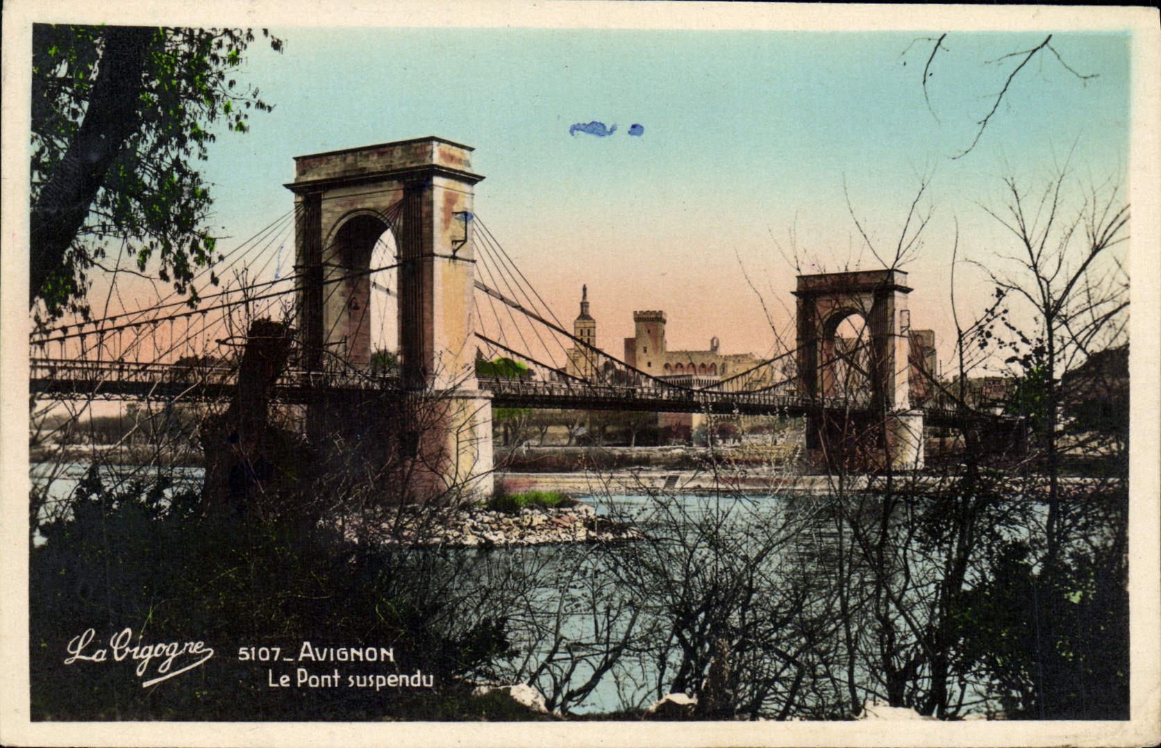 MODERN CARD Avignon the Suspended bridge