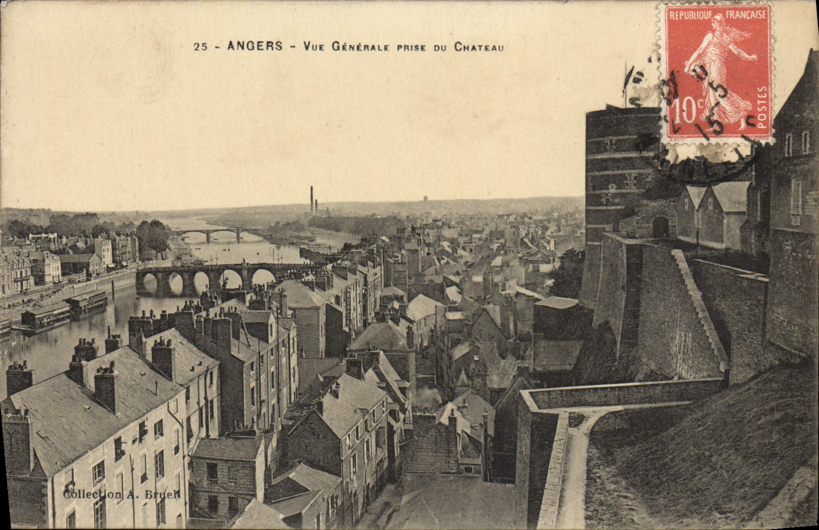 CPA Angers Vue Generale Prise Du Chateau