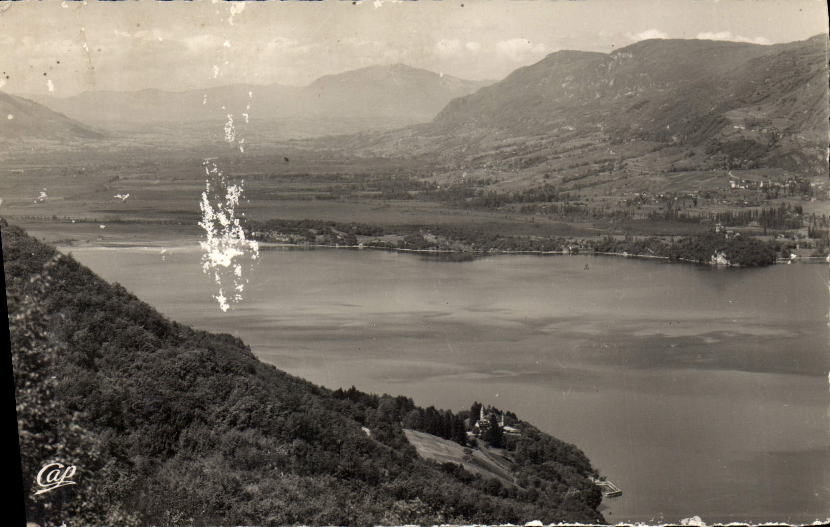 MODERN CARD Aix Les Bains View On the Lake Of Le Bourget