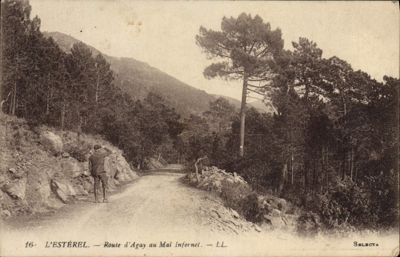 VINTAGE POSTCARD Lesterel Road D' Agay With the Evil Infernet