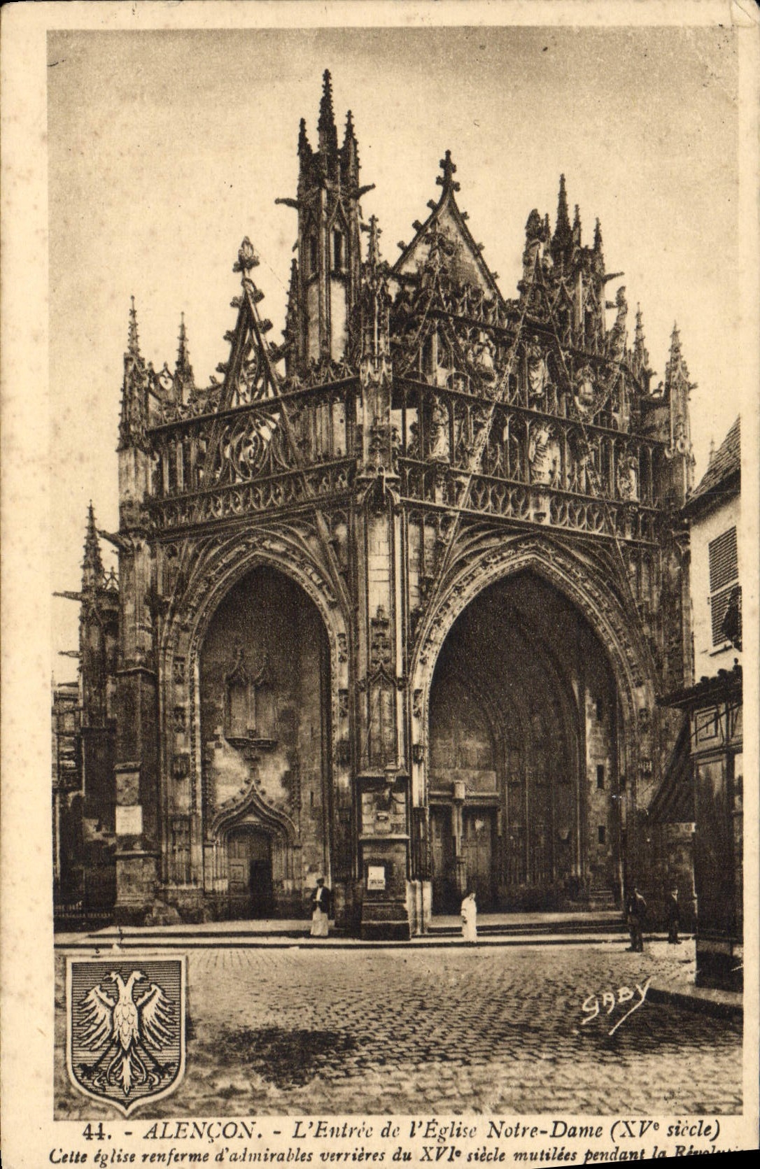 CPA Alencon L'Entree De I'Eglise