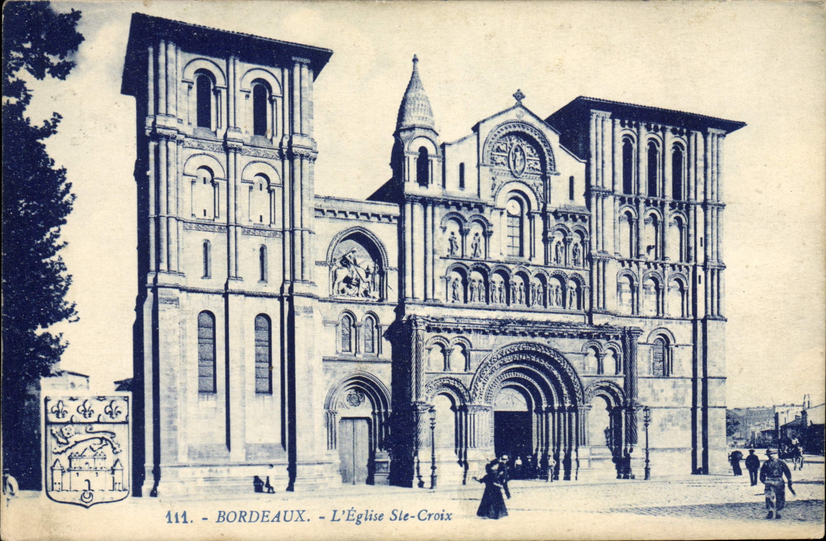 VINTAGE POSTCARD Bordeaux the Church co. Cross