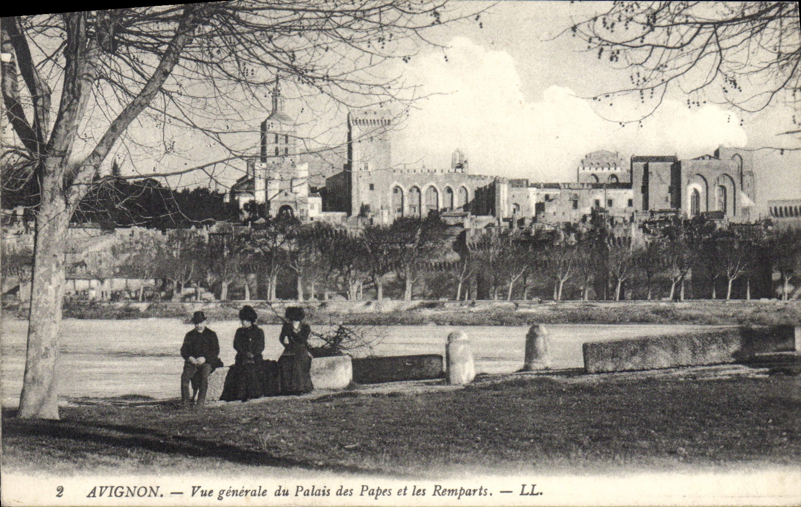 Opinión de Avignon de la POSTAL de la VENDIMIA del paladar de los papas y de las paredes