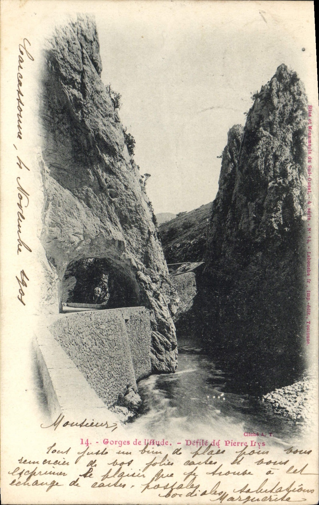 CPA Gorges De l'Aude Defile De Pierre Lys