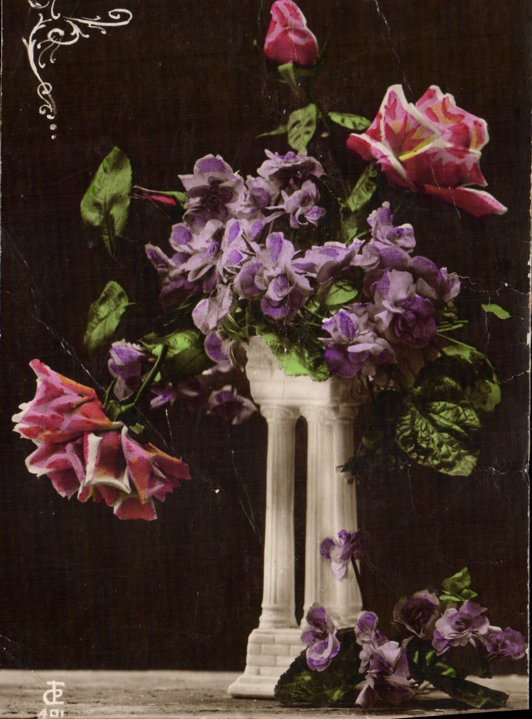 CPA Fantaisie Fleurs