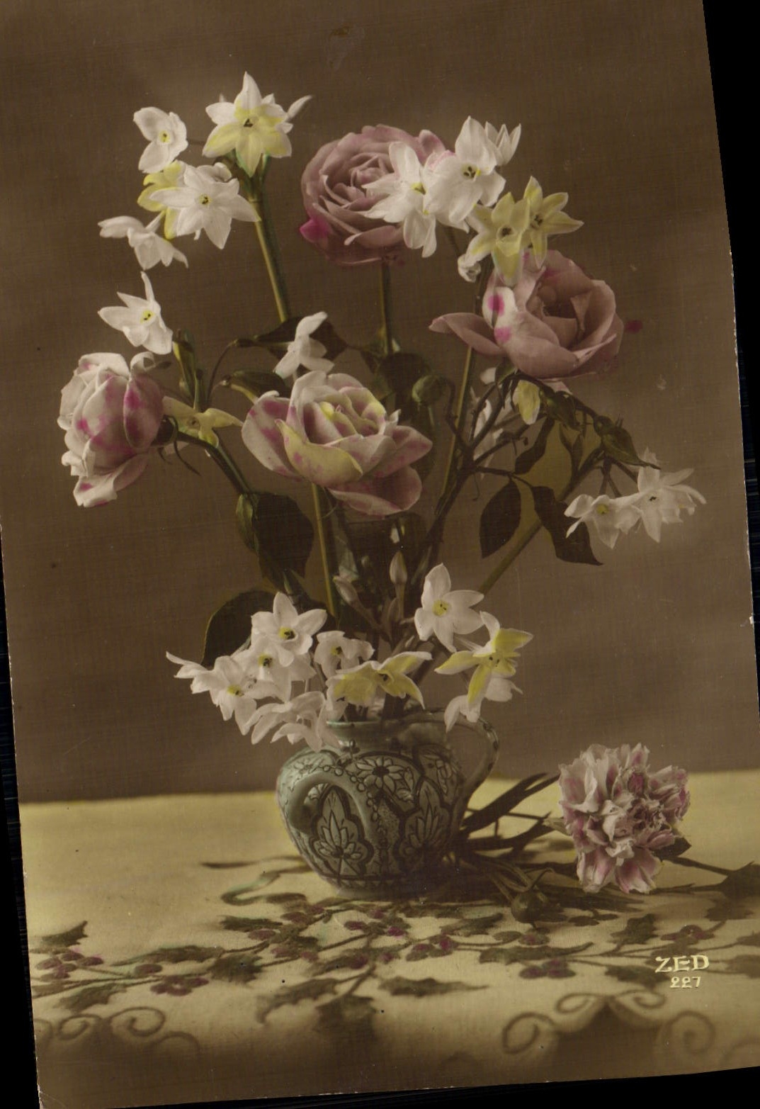 CPA Fantaisie Fleurs