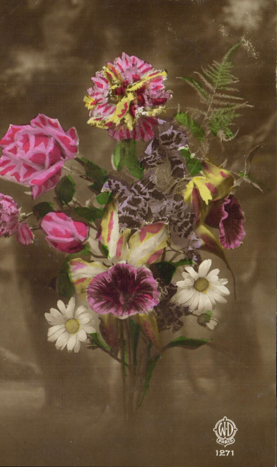 CPA Fantaisie Fleurs