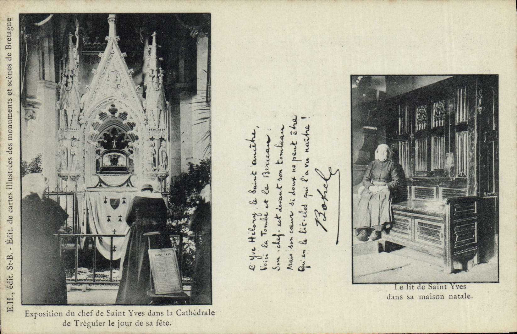 CPA Exposition Du Chef De Saint Yves Dans La Cathedrale de Treguier le jour de sa fete Botrel