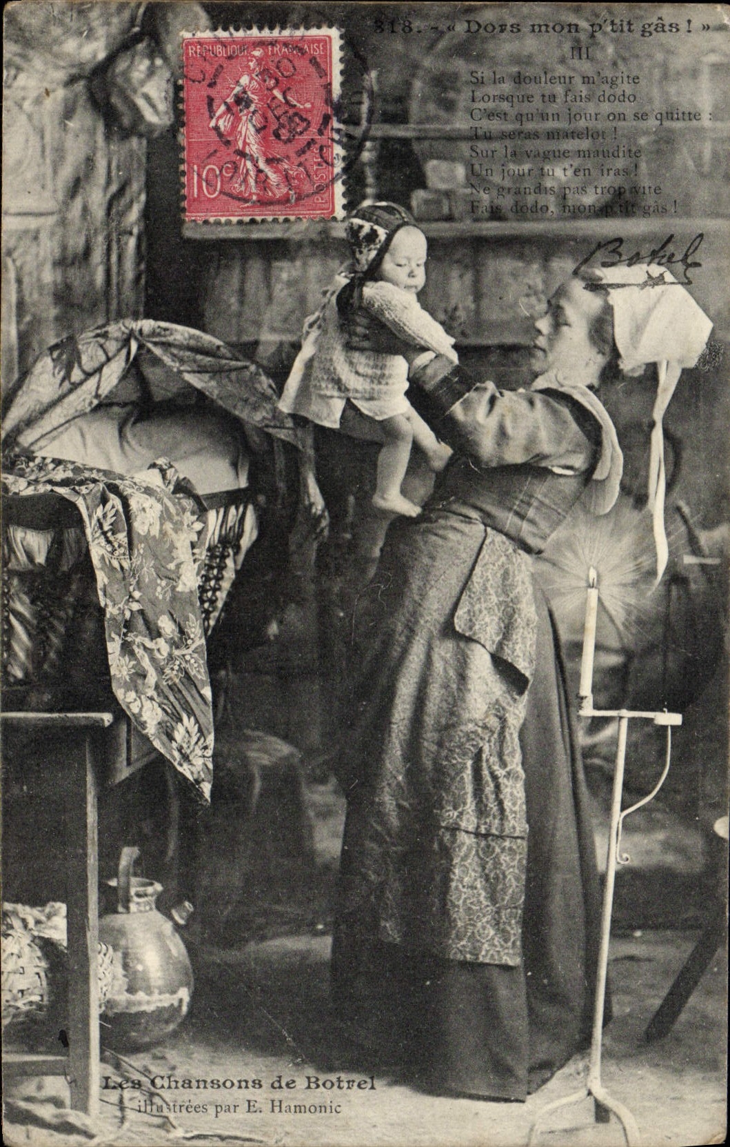 CPA Bretagne Folklore Les chansons de Botrel