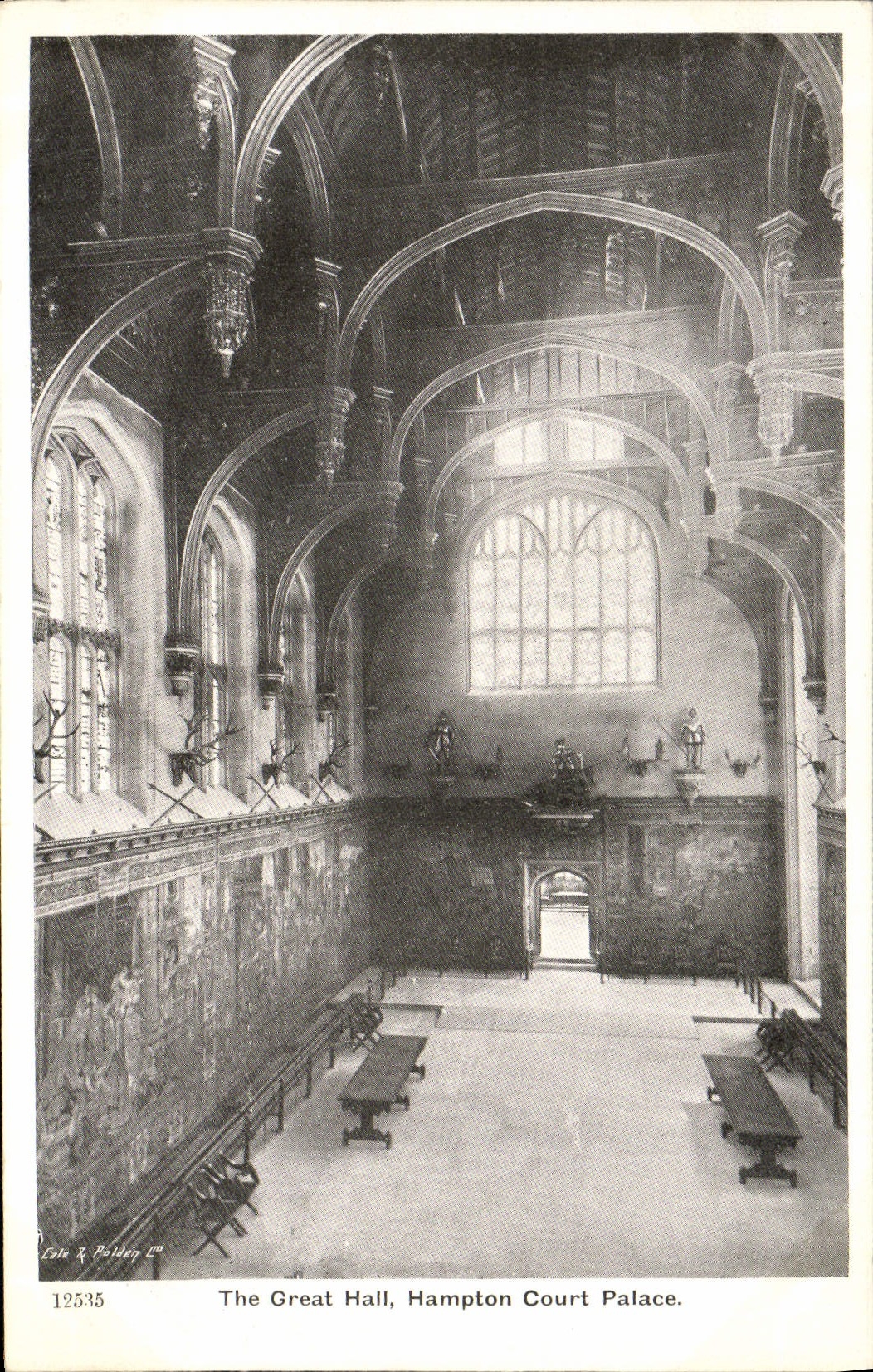 POSTAL de la VENDIMIA el hotel luxe del De del Hampton Court de gran pasillo