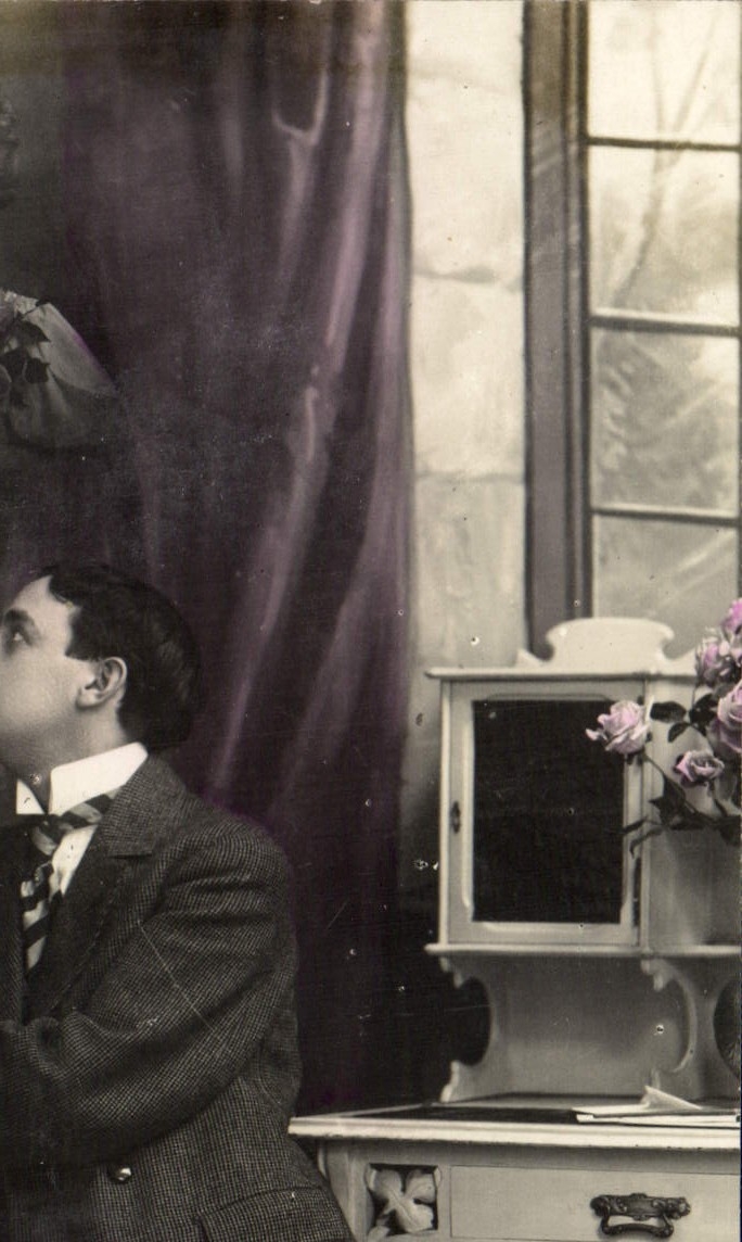 VINTAGE POSTCARD Pardonnez has My affection Femme Man