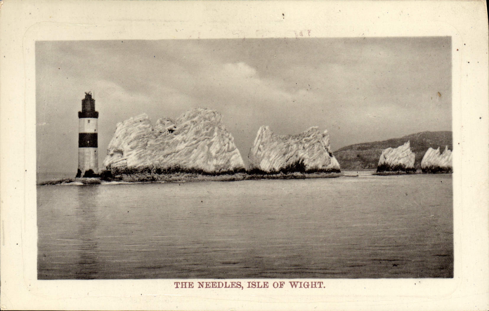 VINTAGE POSTCARD The Needles Isel off Wight Lighthouse