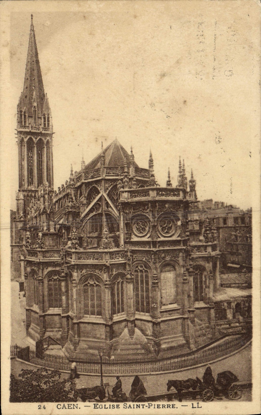 CPA Caen Eglise Saint Pierre