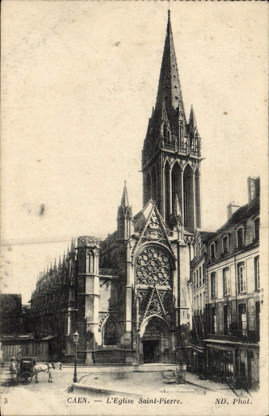 CPA Caen Eglise Saint Pierre