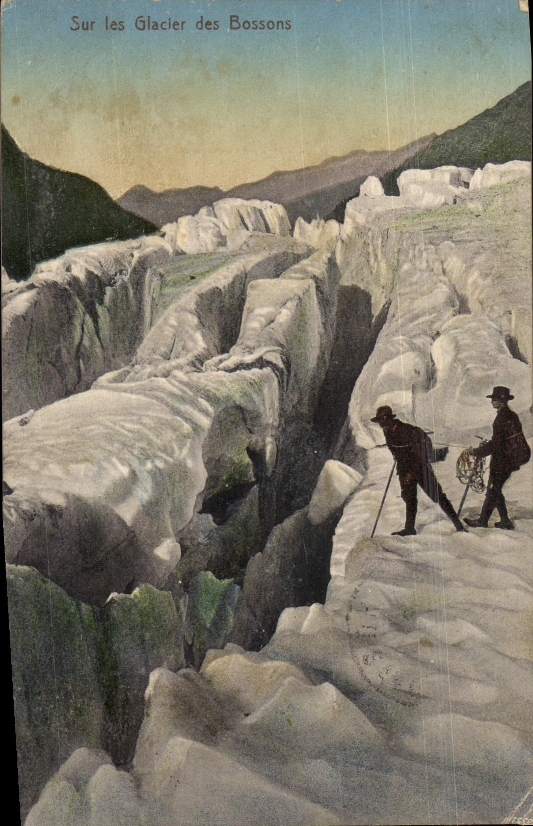 CPA Sur les Glacier des Bossons Alpinisme