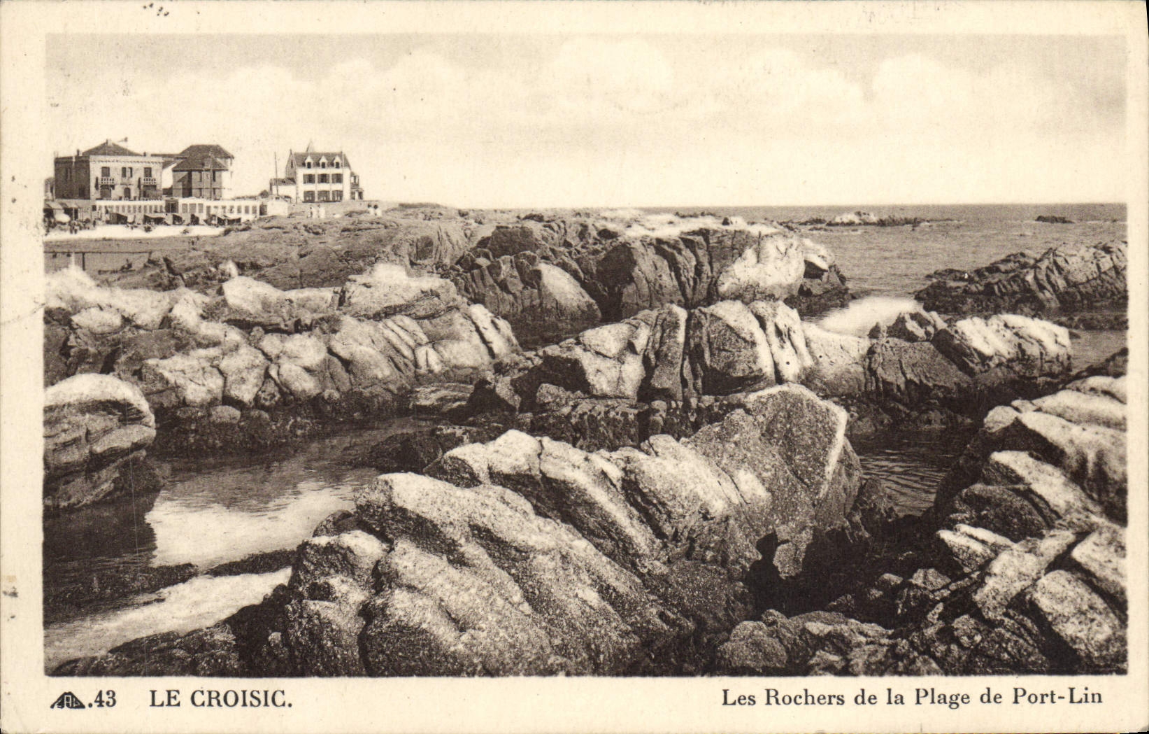 CPA Le Croisic Les Rochers de la Plage de Porte Lin