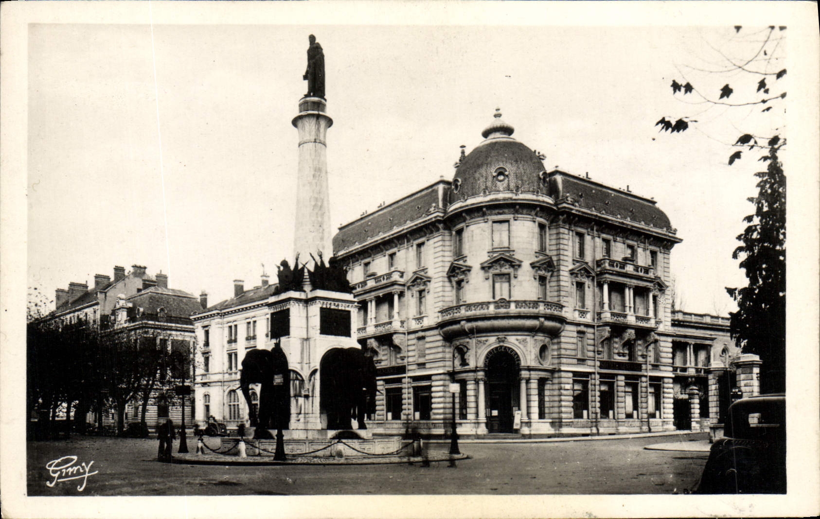 MODERN CARD Chambéry Fountain of Etephants