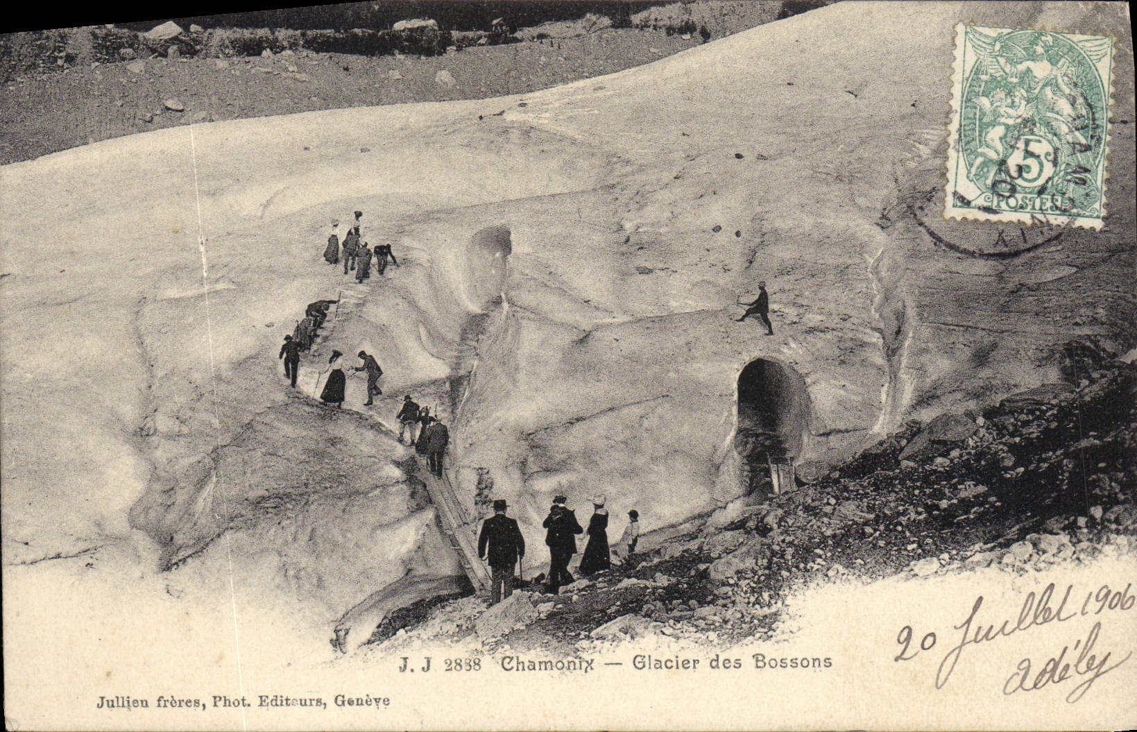 CPA Chamonix Glacier des Bossons Alpinisme