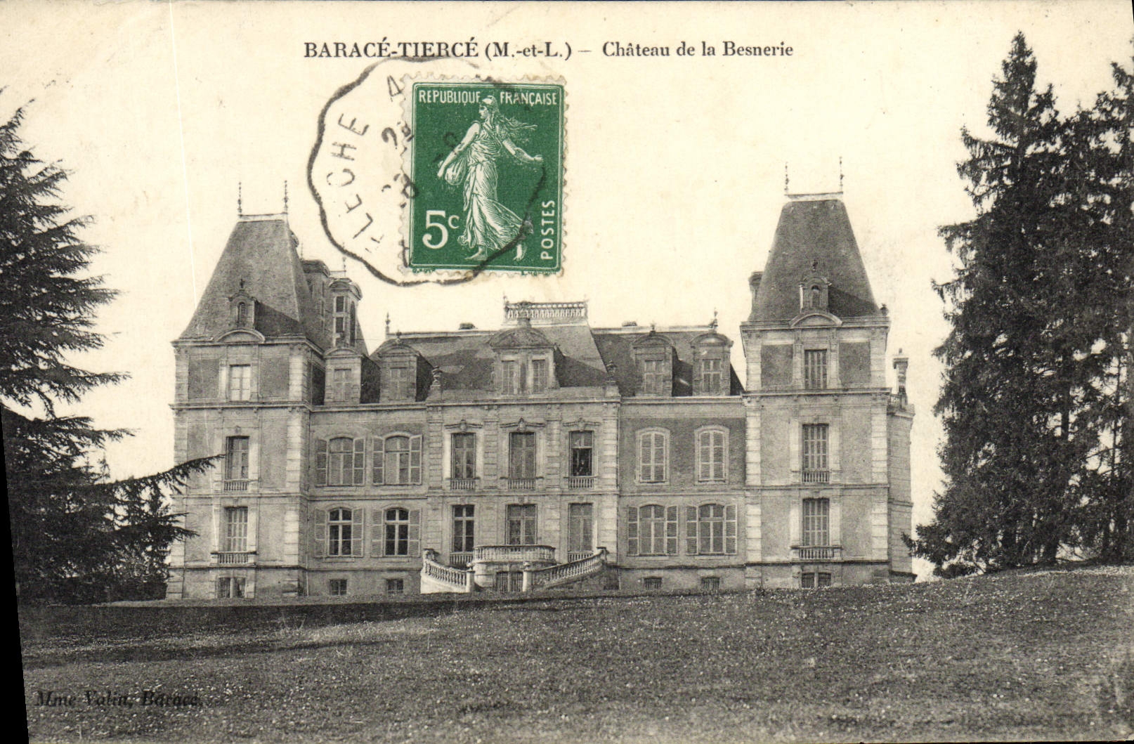 VINTAGE POSTCARD Barace Tierch Castle of Besnerie