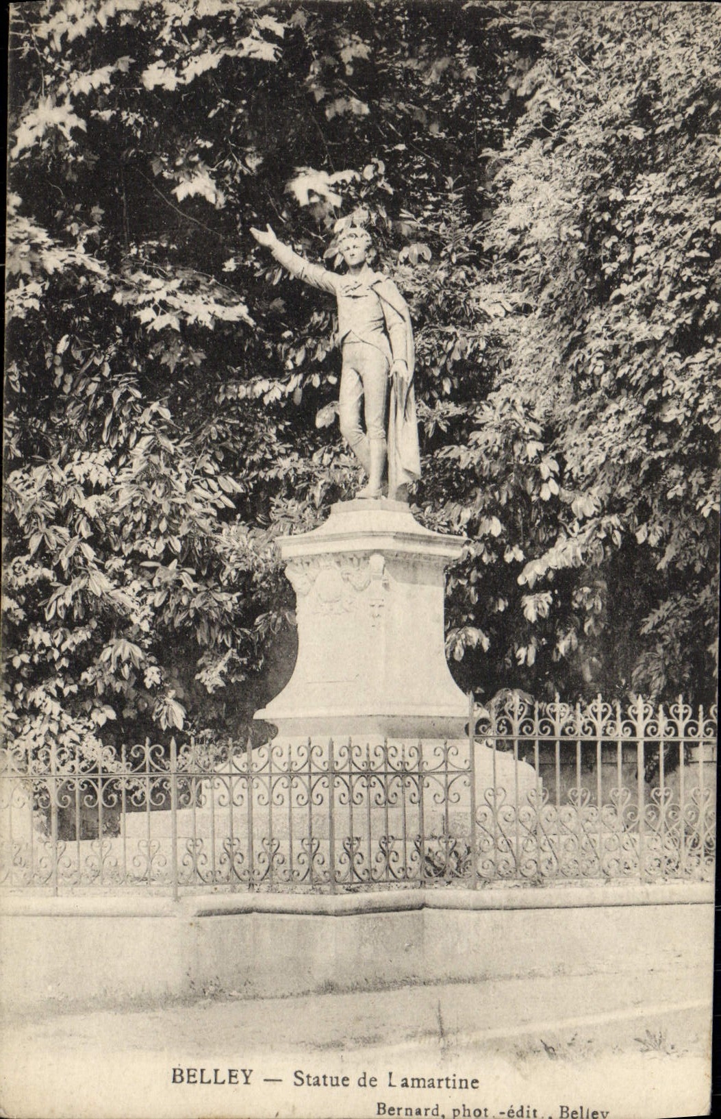 VINTAGE POSTCARD Belley Rules of Lamartine