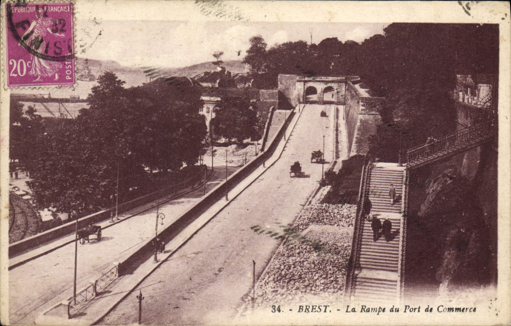 CPA Brest La Rampe du Port de Commerce