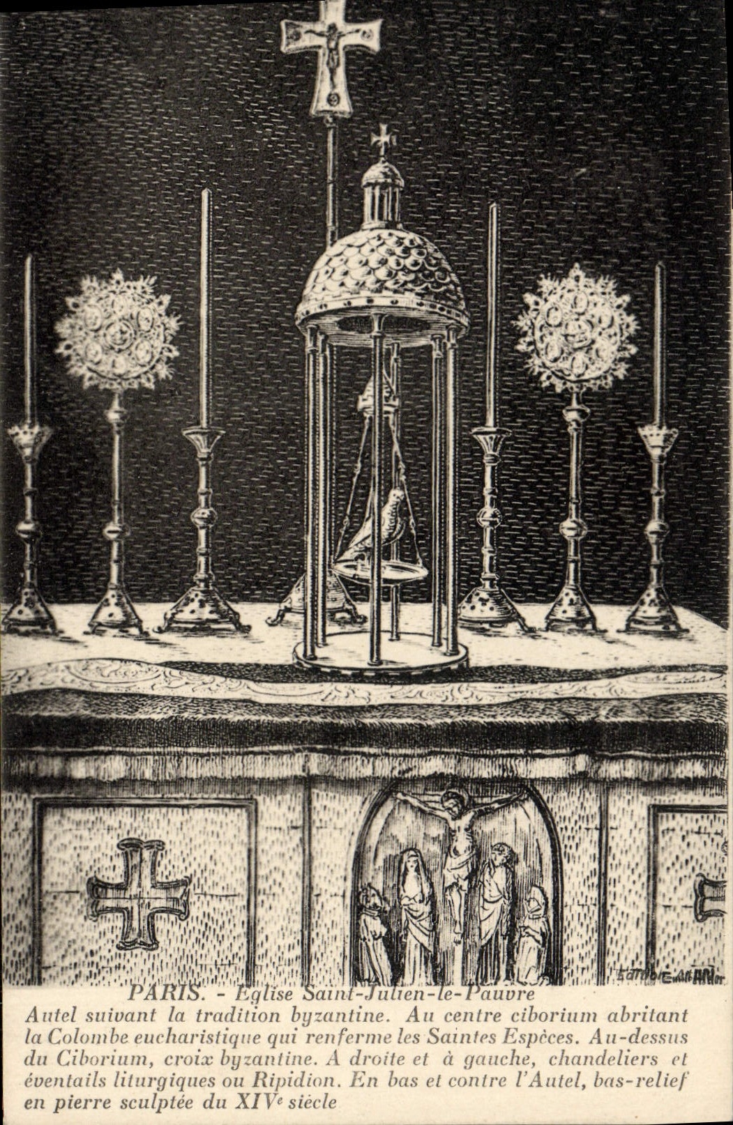 CPA Paris Eglise Saint Julien le Pauvre