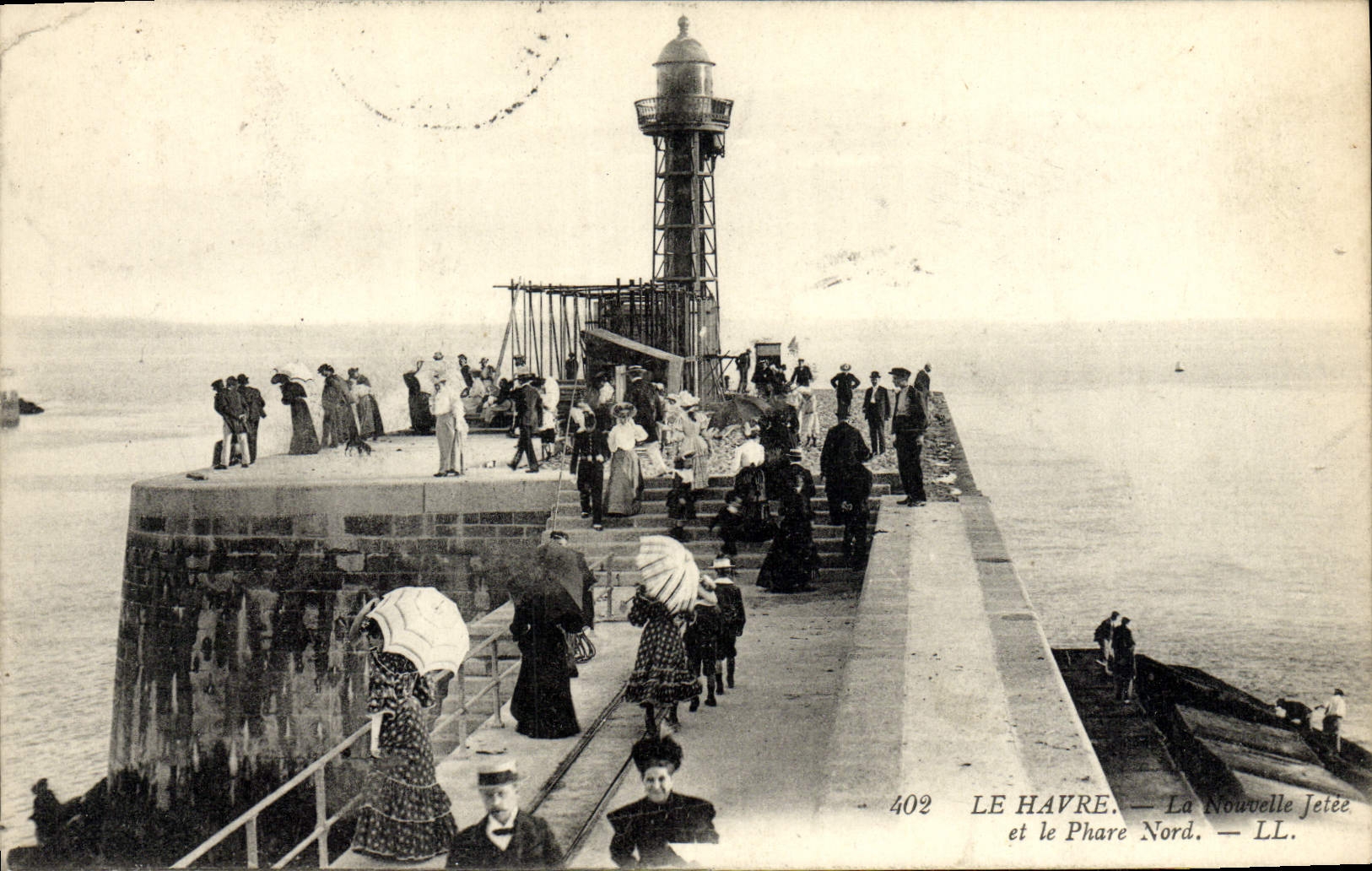 POSTAL Le Havre de la VENDIMIA las noticias y el faro norteño
