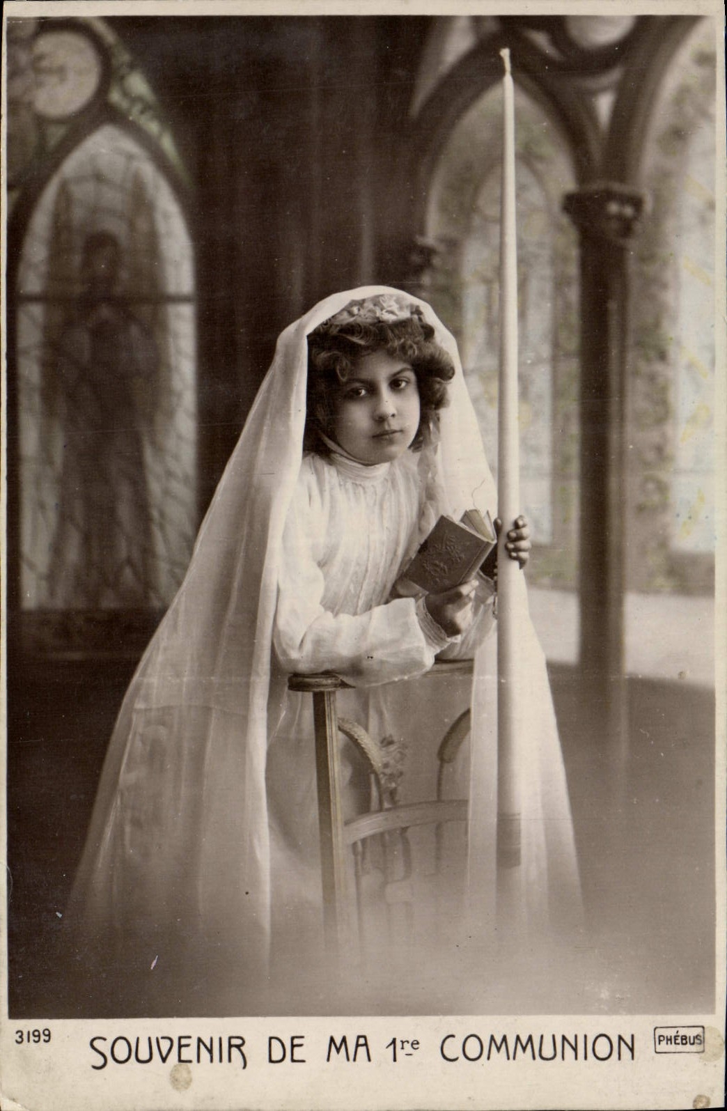 VINTAGE POSTCARD To remember Of my 1st Communion