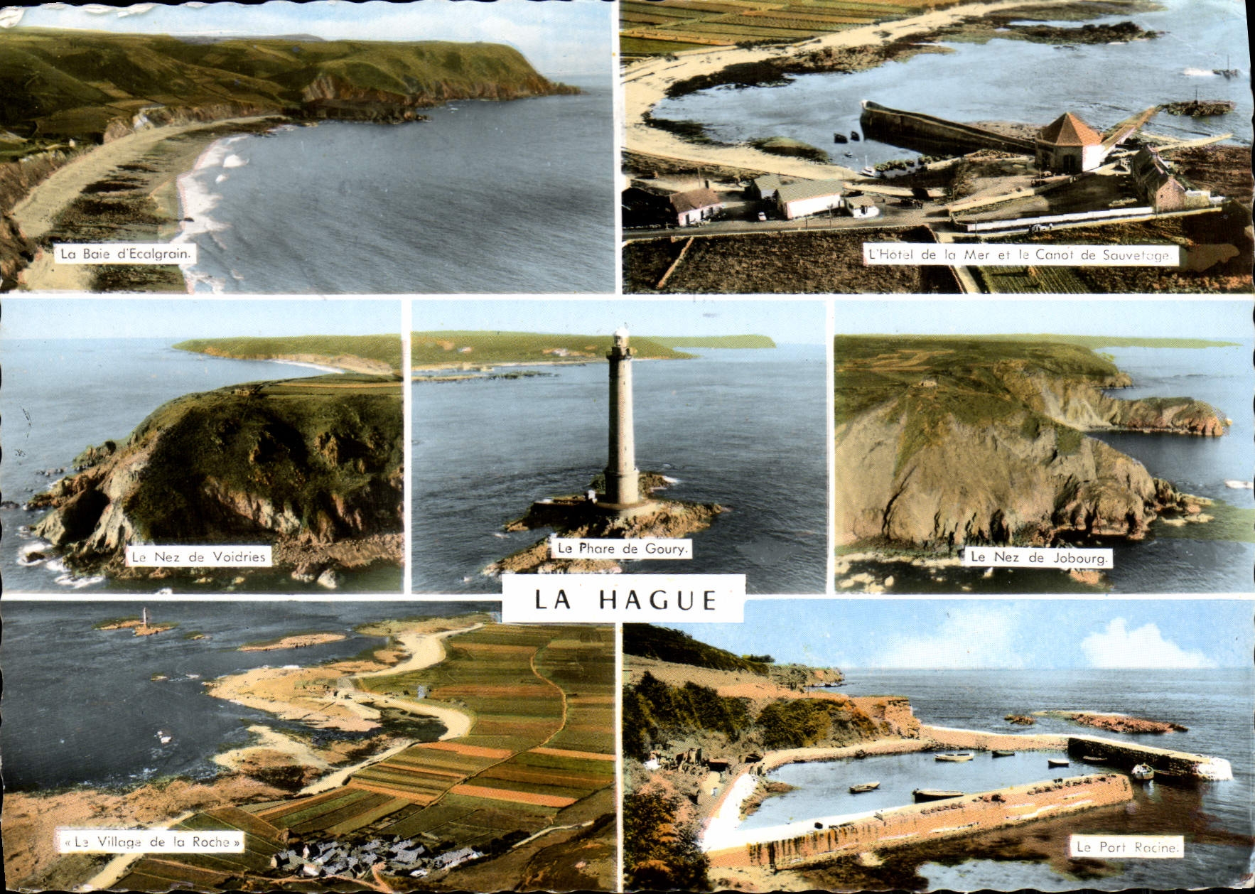 MODERN CARD Jewels Of Cotentin La Hague the bay of Ecalgrain nose of Voidries Lighthouse of Goury