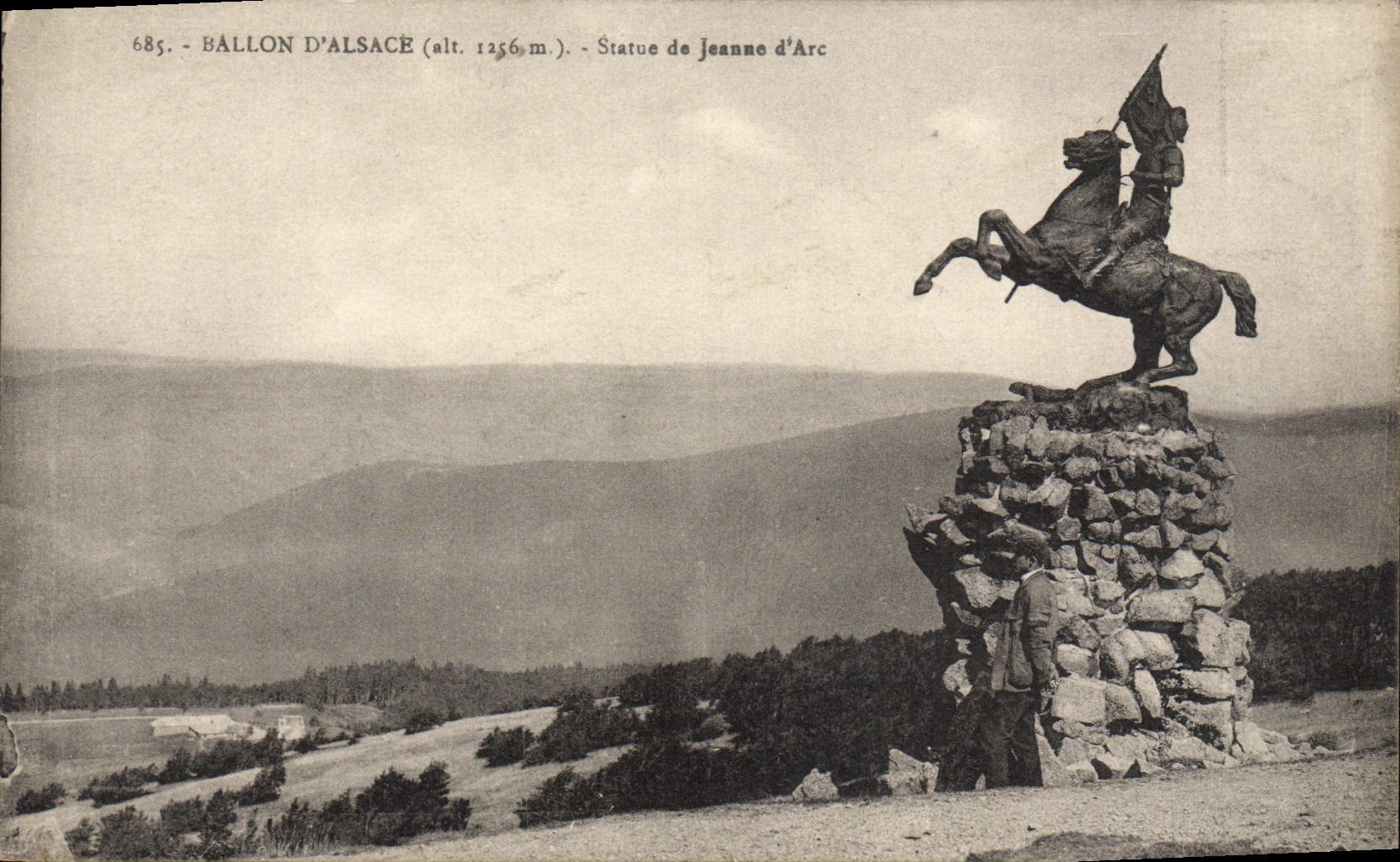 CPA Ballon d'Alsace Statue de Jeanne d'Arc 