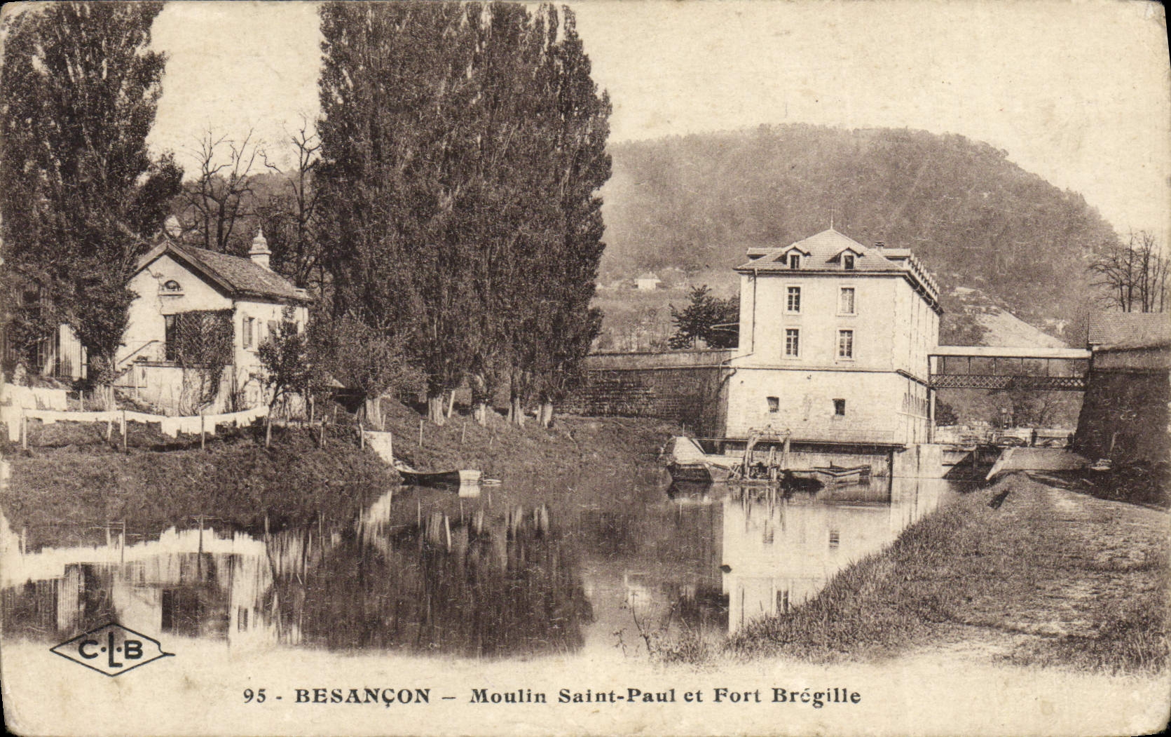 VINTAGE POSTCARD Besancon Saint Paul Mill and Fort Bregille