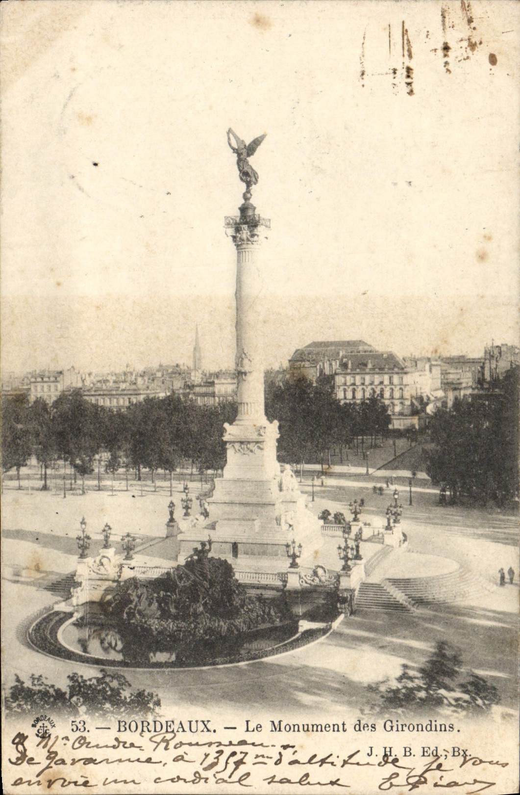 CPA Bordeaux Le Monument des Girondins