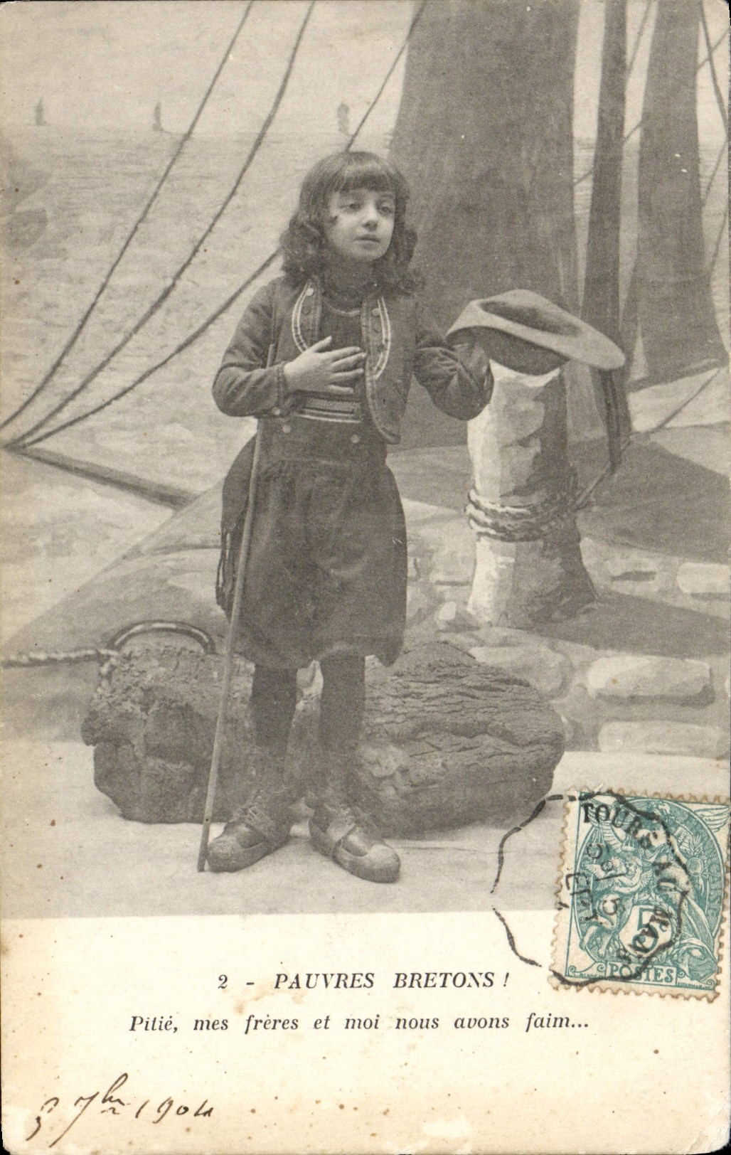 CPA Pauvres Bretons Folklore