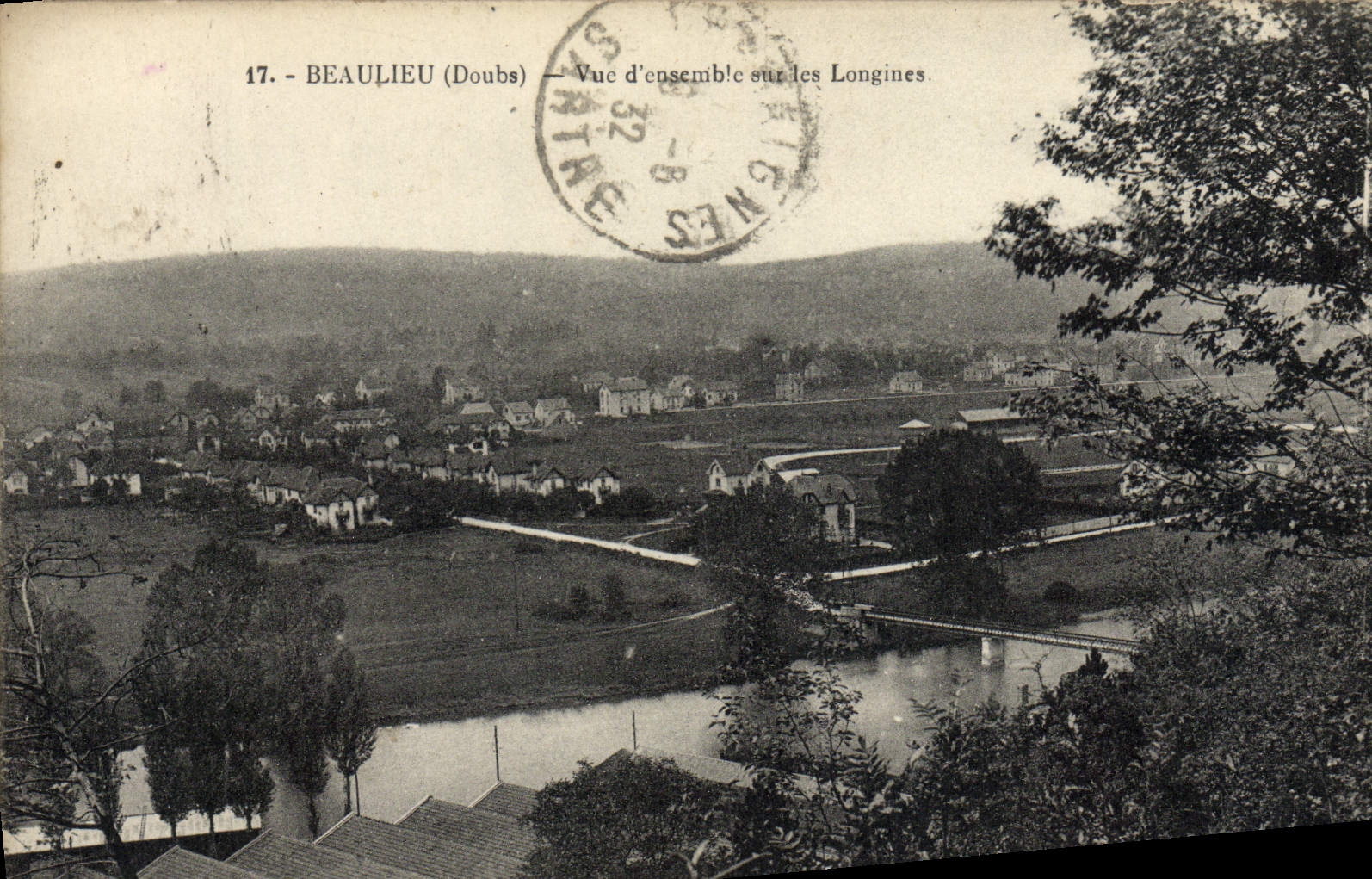 VINTAGE POSTCARD Beaulieu Overall picture on Longines