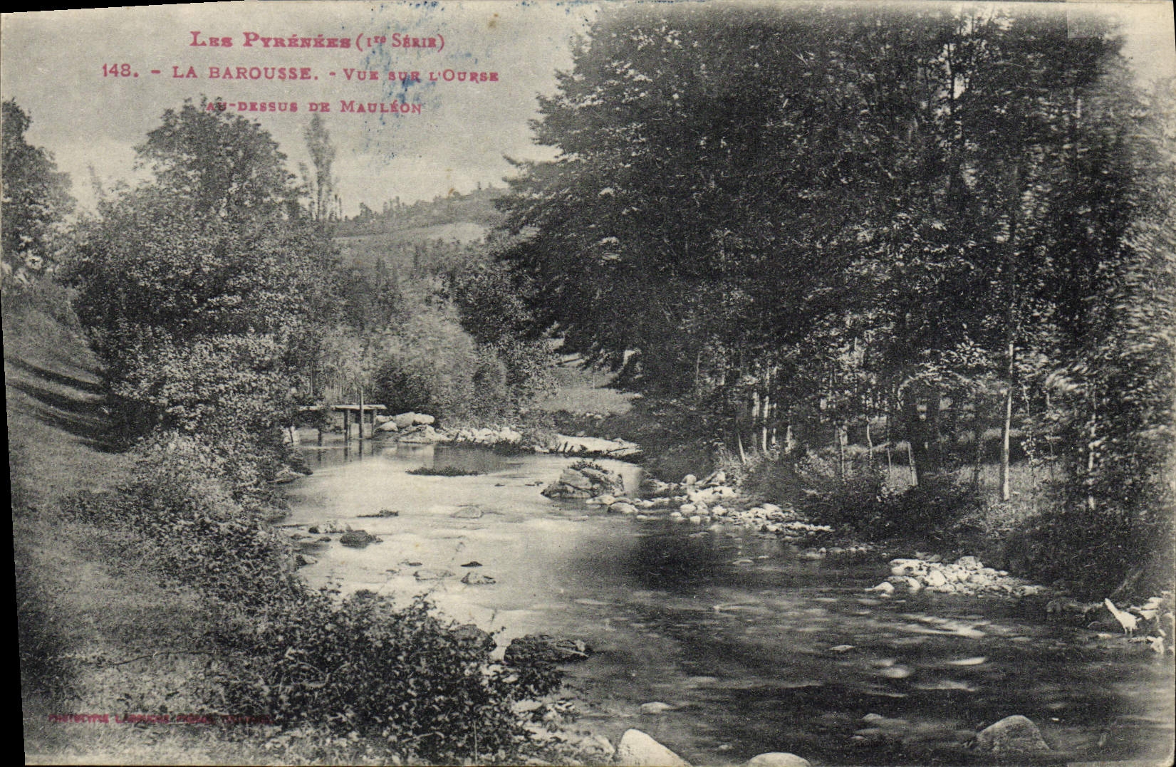 VINTAGE POSTCARD Barousse Seen On Ourse with the top of Mauleon