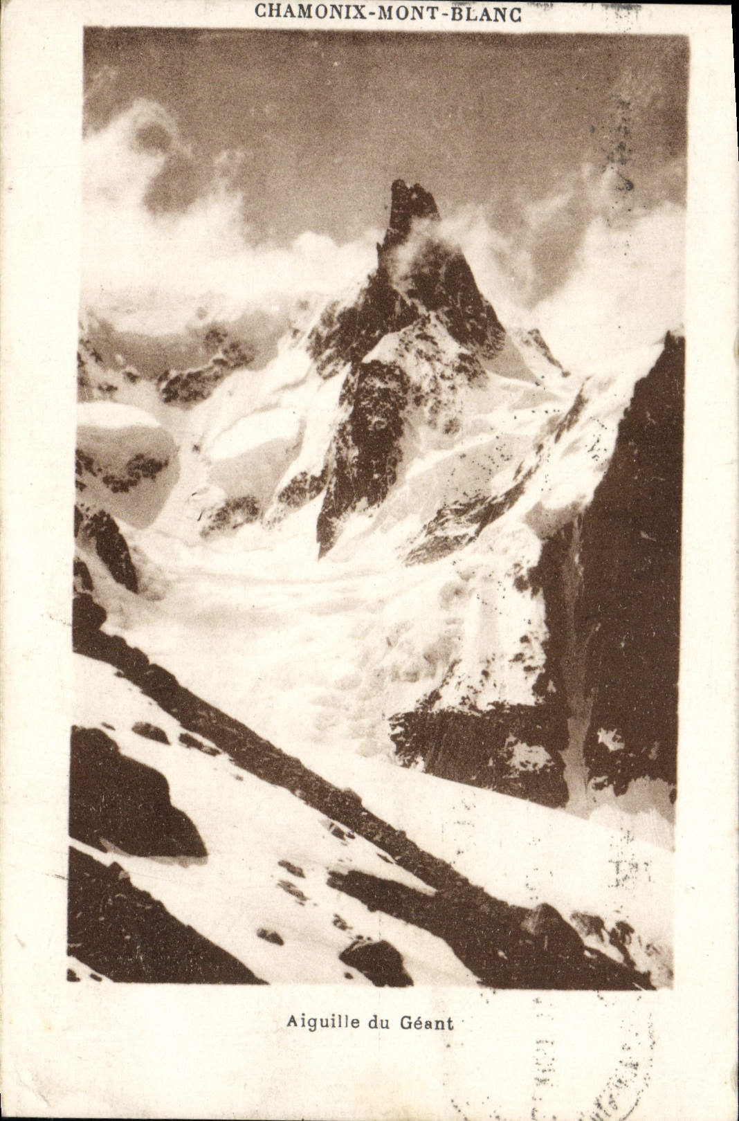 Interruptores de Chamonix Mont Blanc de la POSTAL de la VENDIMIA del gigante