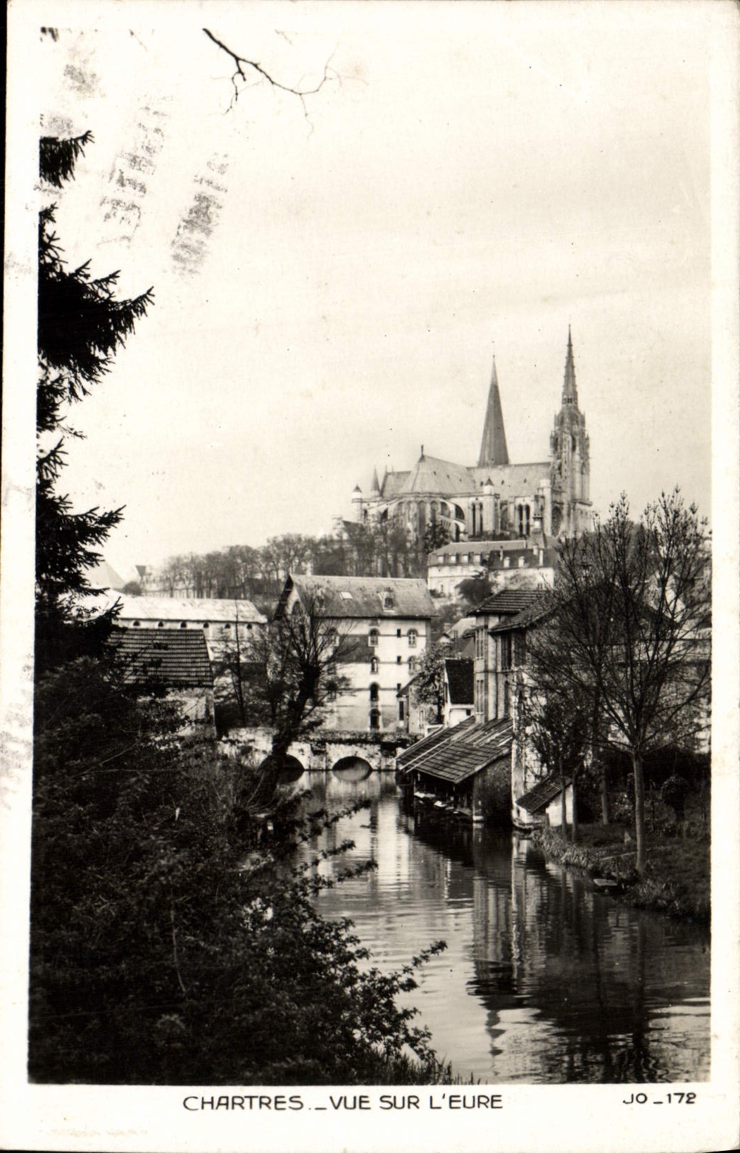 POSTAL MODERNA Chartres vista en el Eure