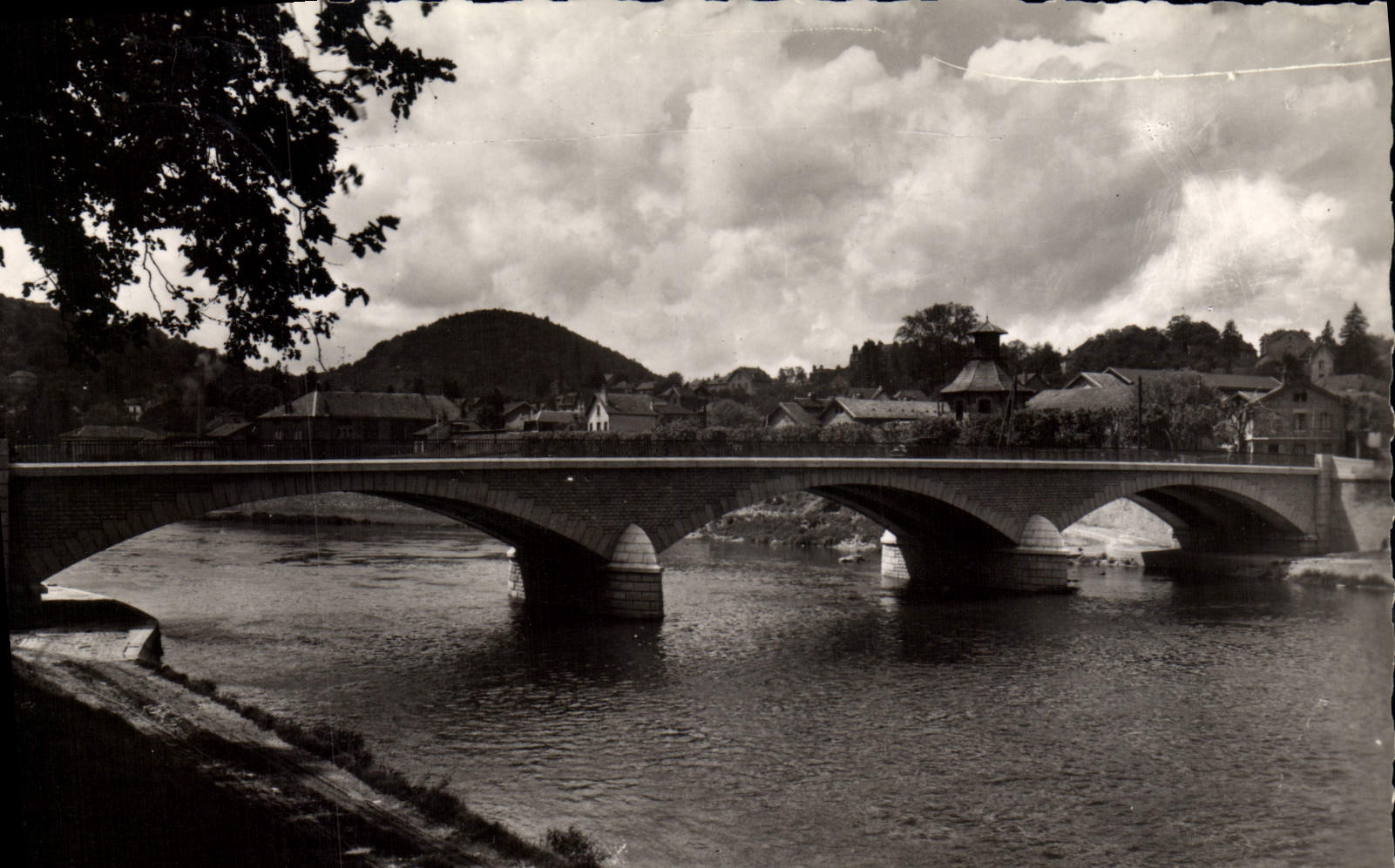 MODERN CARD Besancon the Bridge Boat