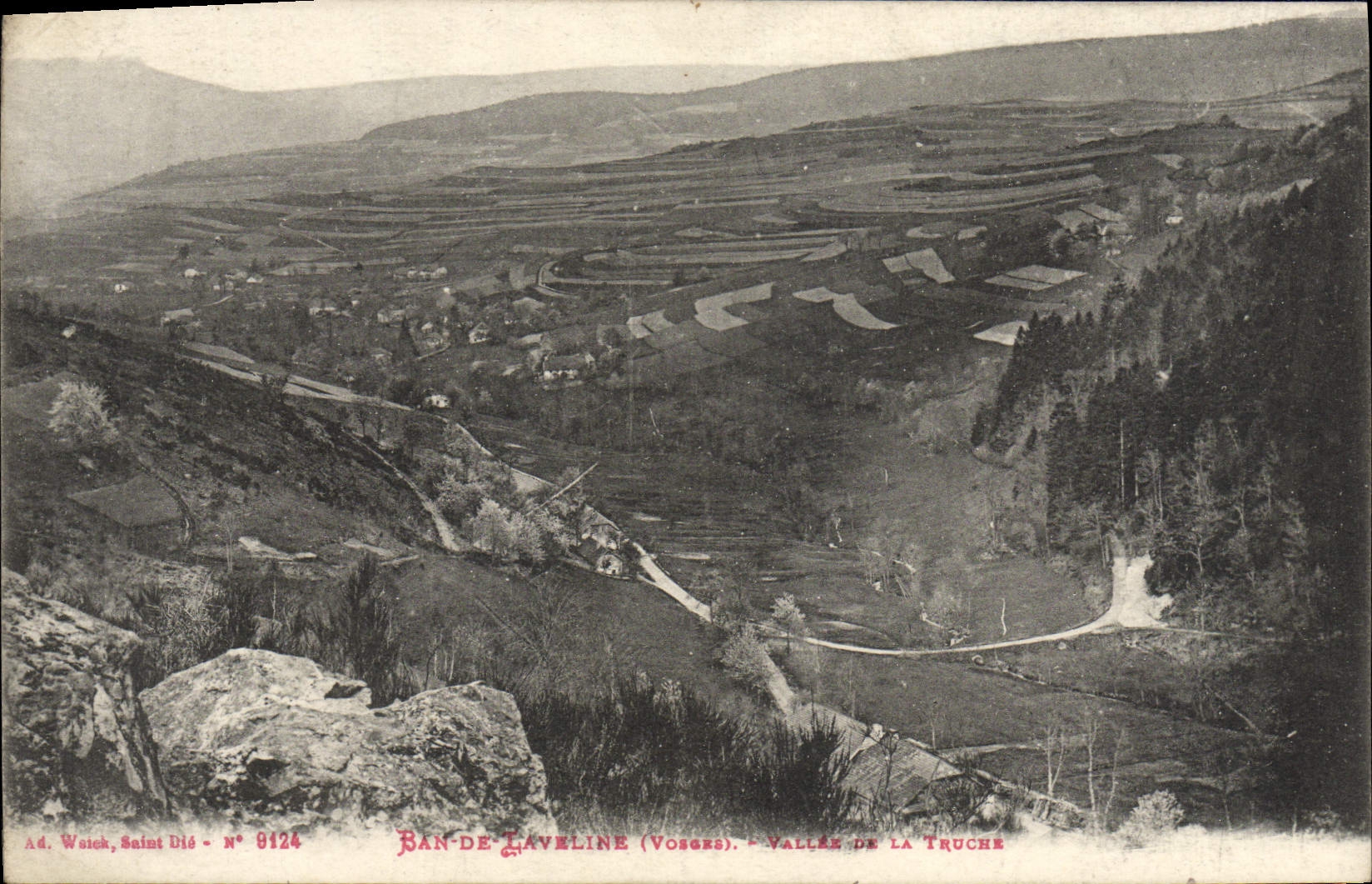 VINTAGE POSTCARD Round of applause of Laveline Valley of Truche