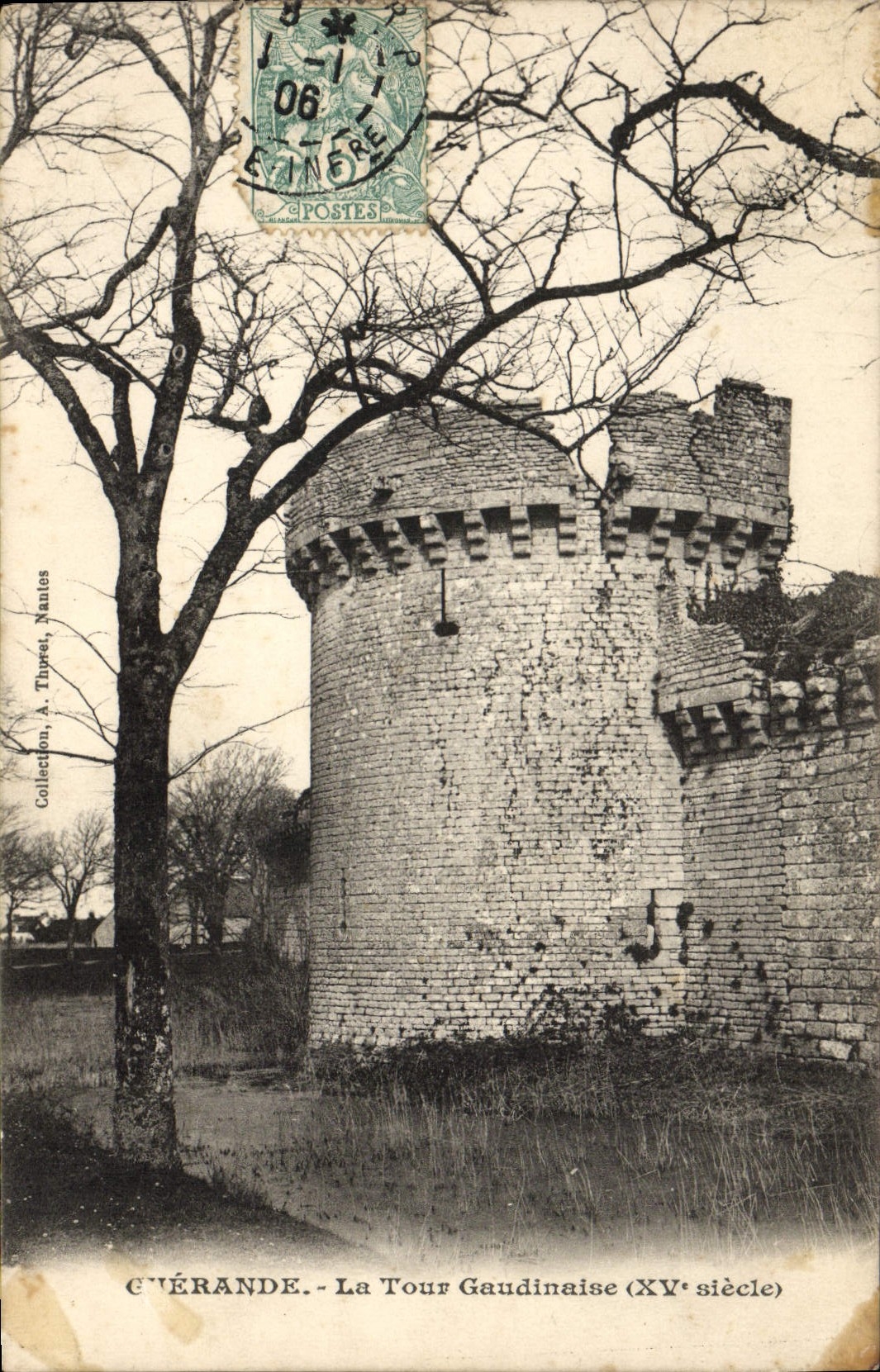 VINTAGE POSTCARD Guerande the Gaudinaise Tower